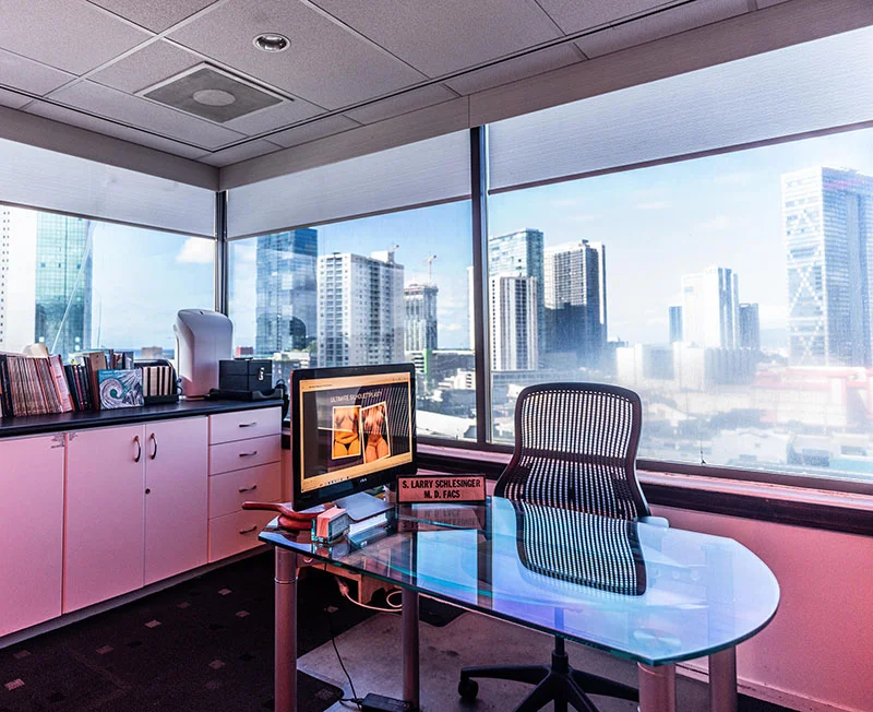 Interior office of S. Larry Schlesinger, MD, FACS